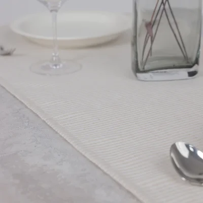 Дорожка, 45*150см, полоска 2664, лен 010101_5