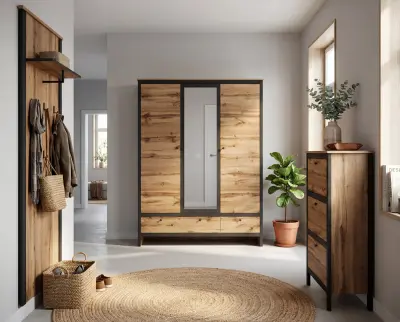 Прихожая LOFT, дуб вотан. Комплект №1 фотография