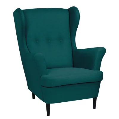 Кресло для отдыха Тойво Prince Petrol, лазурно-синий (черные опоры) RU фотография