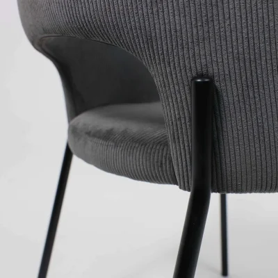Стул ELSA, серый велюр Fjord15/черный_11