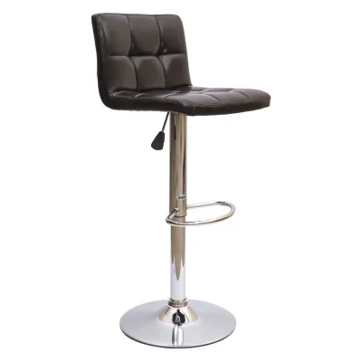 Стул барный LOGOS, экокожа, черный/хром фотография