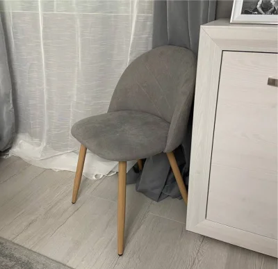 Стул HONNOR, светло-серая ткань 1701-26/дуб_5