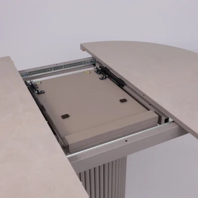 Стол ASKAR ROUND SLIDE-116, раздвижной круглый 116(156), BAYONA IVORY PREMIUM CER/Капучино_10