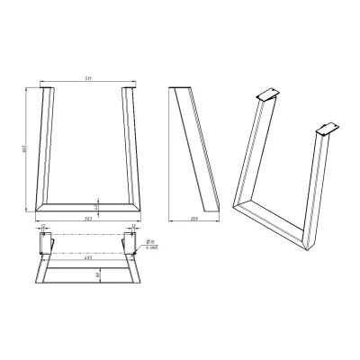 Столешница РАУНД раздвижной дуб мореный + ПОДСТОЛЬЕ ТрН/Р-80 черный (1100(1500)/750)_6