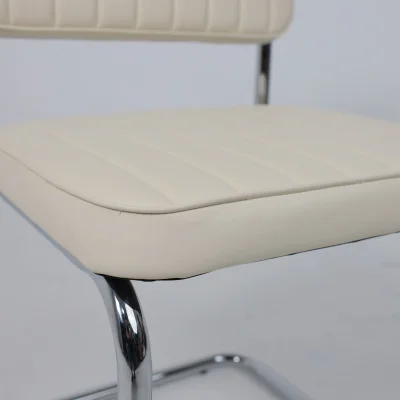 Кресло СЛАВИЯ Люкс, Pegaso крем экокожа/хром_6