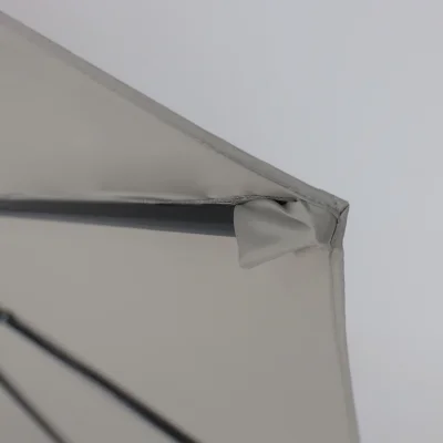 Комплект садовой мебели SUNBEAM (стол 1шт, 6 кресел, зонт 1шт), серый/черный_36