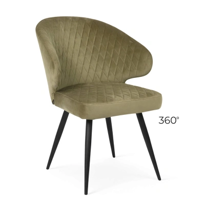 Стул ROB-R1 360, d12 OLIVE LUX\черный фотография