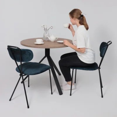 Стул TORI, темно-бирюзовый велюр VOSS 86/черный_7