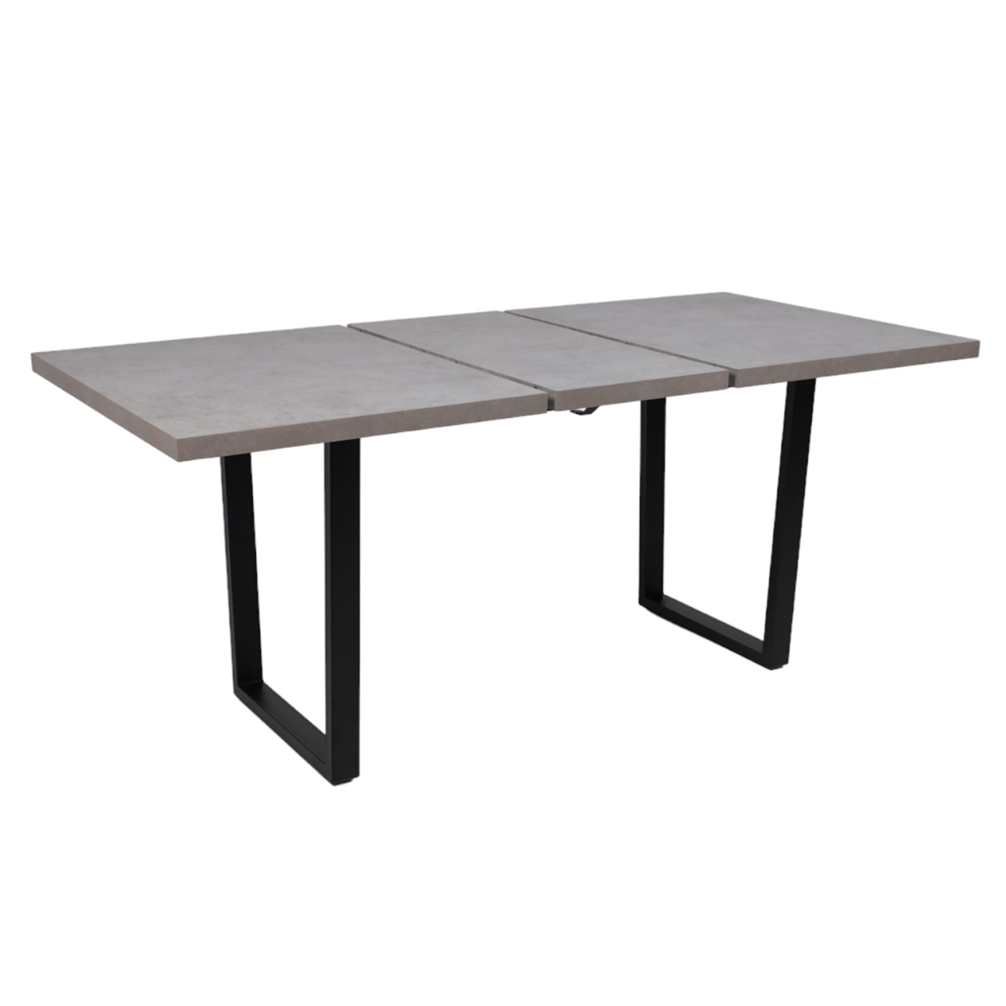 Стол FIT 120 раздвижной, 1200(1600)*800, Бетон светлый/Черный_preview_8