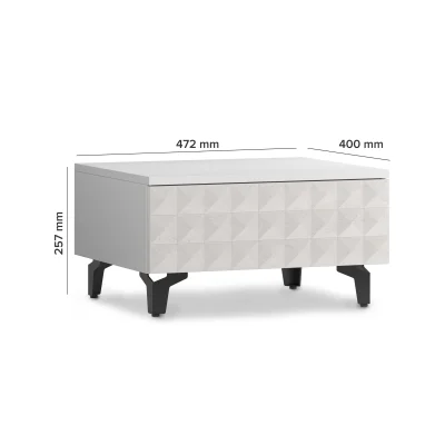 Стол-консоль SHTABE SIMPLE 7001 эко, Травертин-Белый-Черный_7