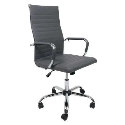 Кресло поворотное ELEGANCE, LIGHT, экокожа, серый фотография