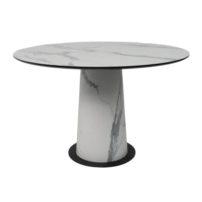 Стол AV 1317, HPL+МДФ, нераздвижной 1200 Мрамор белый/черный фотография