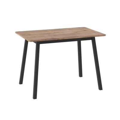 Стол TIRK RADIAL-110, раздвижной 110(142)х70, Дуб Веллингтон/Чёрный фотография