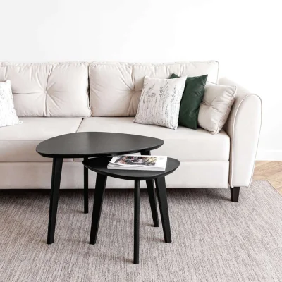 Стол журнальный DROOP-50, дуб черный/черный_2