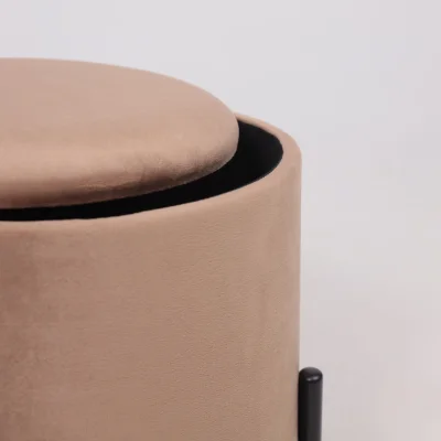 Стул-пуф BOOT, серо-бежевый велюр MY 180G-13/черный_12