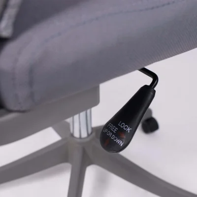 Кресло рабочее, поворотное ABRAHAM, ткань/сетка, серый+серый_12