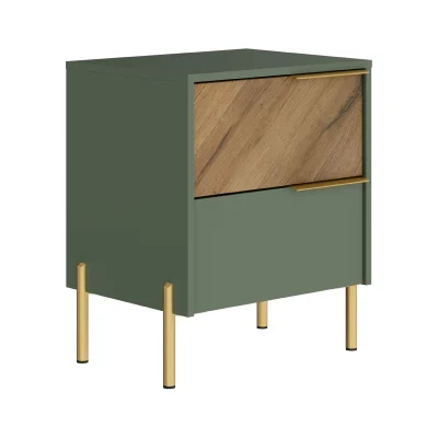 Спальня "SIENA", дымчатый зеленый + дуб вотан. Комплект №1_11