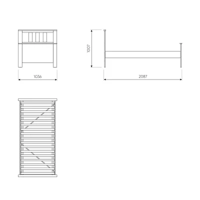 Кровать одинарная САГА 90*200, белая/ясень (2.08.04.210.14 RU)_4