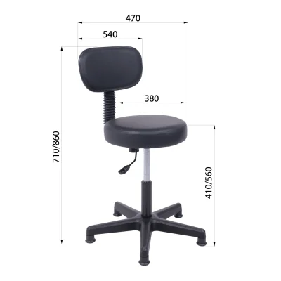 Стул кассира со спинкой L Z11 (черный)_12