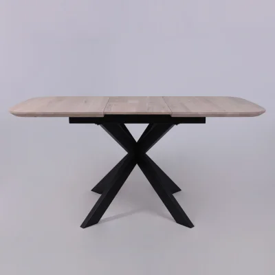 Стол ВЕЙВ раздвижной, 120(160)*80*75, дуб беленый/черный (ПрР-3 DSW (02) КСЕ/Р-80)_31