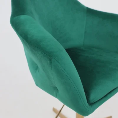 Стул DUBAI, поворотный, (зеленый велюр/золото)_11