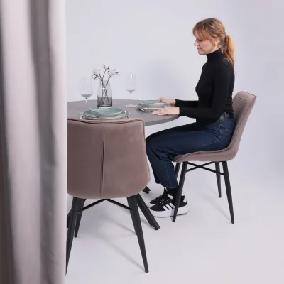 Стул Devis, бежевый велюр Bluvel 38/черный_2