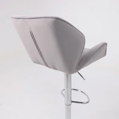 Кресло барное BERLIN GB, Kiton 722 серый велюр/хром_16