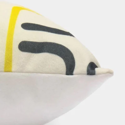 Подушка декоративная МАТЕХ FANTASY РЕТРО 8, р-р 33*33*10. Цвет голубой/желтый/черный, арт. 31-246_4