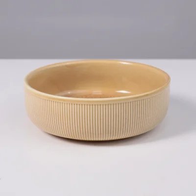 Боул-миска STRIA, фарфор, пшеничный, d16,5*5,5см_6