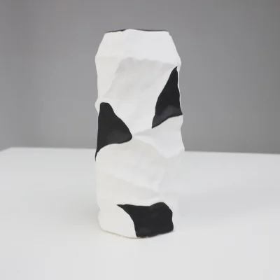 Ваза керамическая VULCAN, белый, 12*12*25см_2