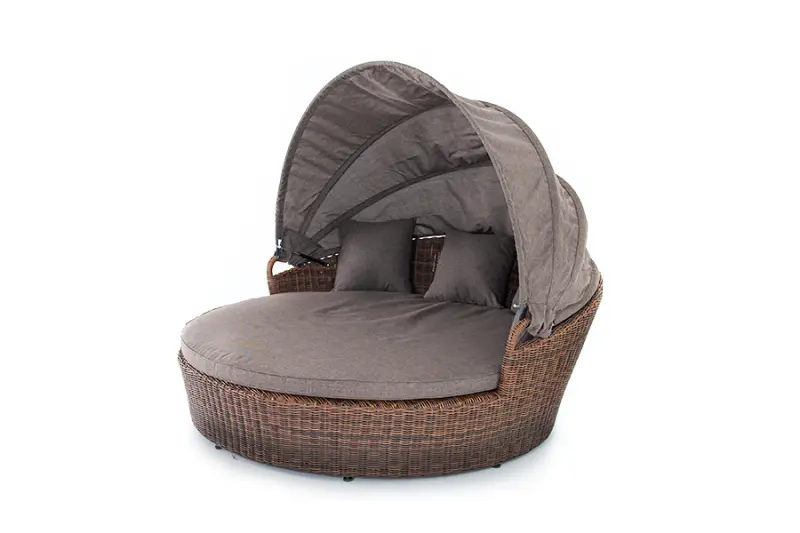 "Стильяно" плетеная кровать круглая, цвет коричневый_preview_3