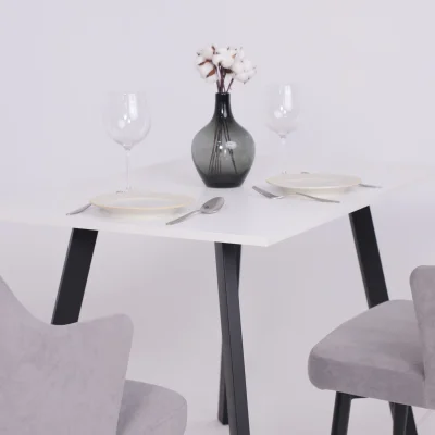 Стол SOLO 102*67, Белый структурный/черный_5