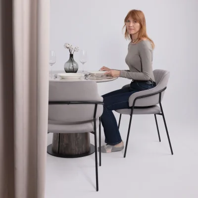 Стол AV 2317, МДФ+керамика, нераздвижной 900 белый, глянцевый PANDORA/черный+HPL Ипанема_2