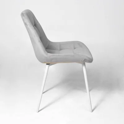 Стул AV 405, светло-серый бархат Н-09/белый_4