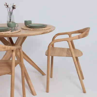 Стол ОКСФОРД, d1100*760, дуб натуральный/покрытие бесцветное_8