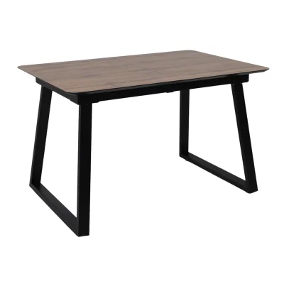 Стол AV 1208, HPL+МДФ,  раздвижной 1200 (1600)*800 Дуб Вотан/черный фотография