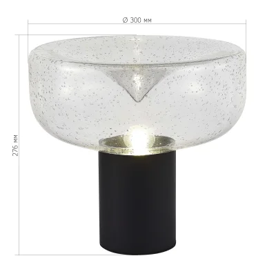 Прикроватная лампа ST-Luce Черный/С пузырьками воздуха E27 1*40W RIPPLE_6