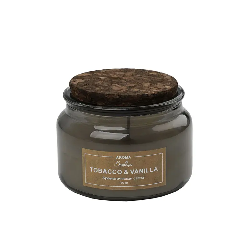 Ароматическая свеча TOBACCO & VANILLA в стекле, Д100 Ш100 В65 фотография