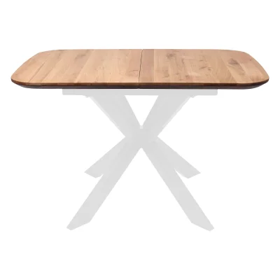 Стол ВЕЙВ раздвижной, 120(160)*80*75, дуб натуральный/белый (ПрР-3 DSW (02) КСЕ/Р-80) фотография