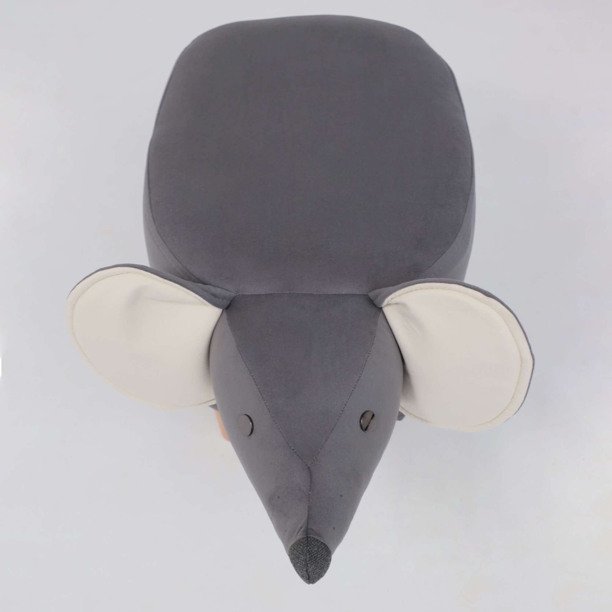 Пуф Leset Mouse COMBI, 330*650*410, велюр V32 серый / V1 белый_preview_9