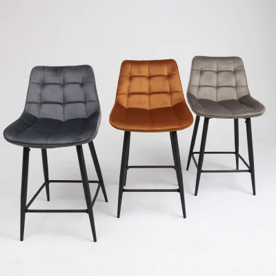 Стул LINX, полубарный, бежевый велюр G062-13/черный_12