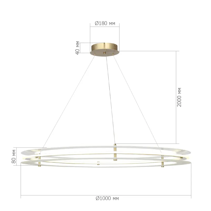 Светильник подвесной ST-Luce золотистый/Прозрачный LED 1*70W 4000K FAGY_preview_6