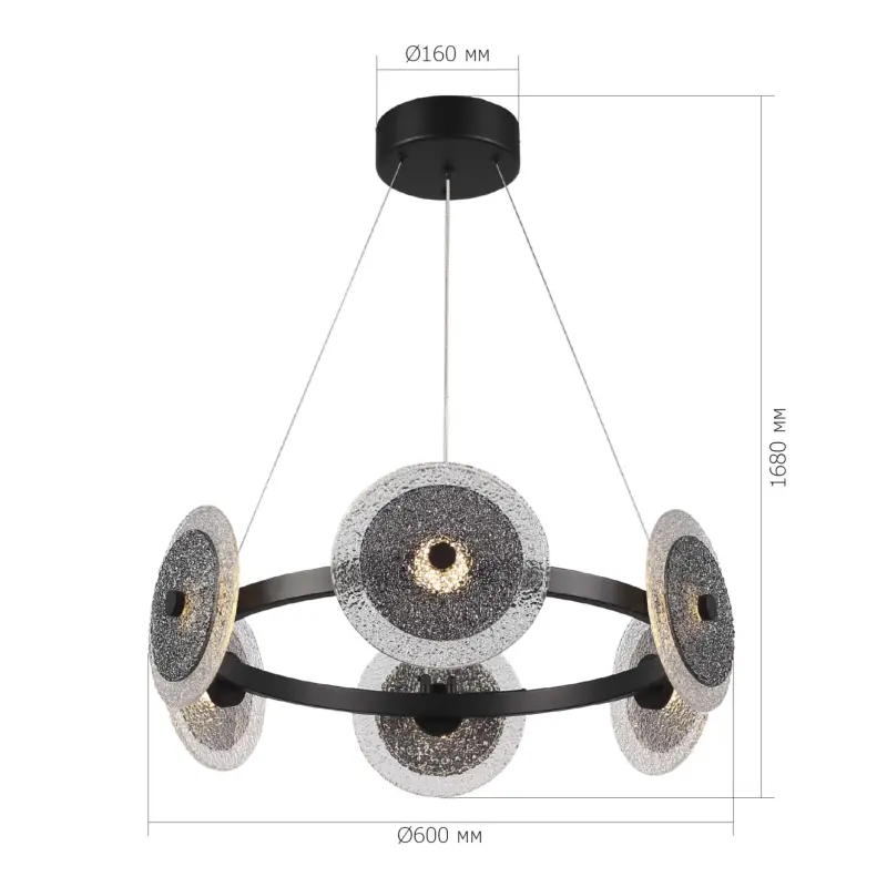Светильник подвесной ST-Luce черный/дымчатый LED 1*34W 4000K ALUMNO_preview_4
