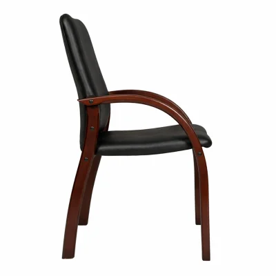 Стул Джуно new LUX (орех темный) кож/зам (черный)_3