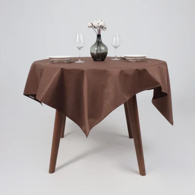 Скатерть, 220*145см, полоска-косичка 2598, коричневый 09-0902_2