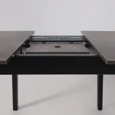 Стол TIRK RADIAL-94, раздвижной 94(126)х64, Дымчатая керамика/Чёрный_14