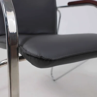 Кресло SAMBA AKS-1 Pegasso темно-серый, подлокотники дерево темное_14