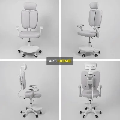 Кресло поворотное TWINS, ткань, cерый_3