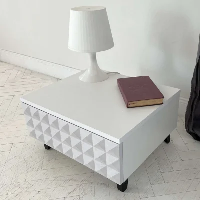 Стол-консоль SHTABE SIMPLE 7001 эко, Травертин-Белый-Черный_5