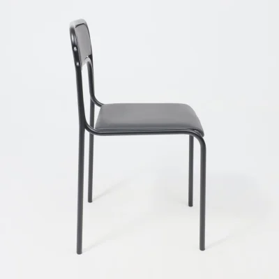 Стул на раме ASCONA BLACK V-4, кожзам, черный, ECONOM_4